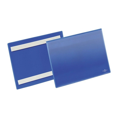 Tasca porta etichette B210xH148mm blu autoadesiva 50 pezzi/conf.