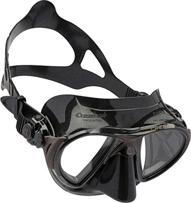 Cressi Nano Maschera Subacquea Professionale, Unisex – Adulto, Nero/Marrone,