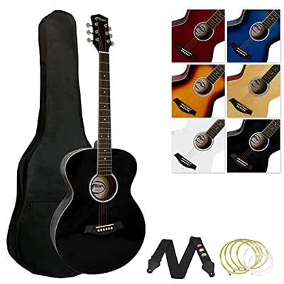 TIGER Acg2-Bk, Chitarra Acustica Con Set Di Accessori, Full Size, Standard, Nero (Black)