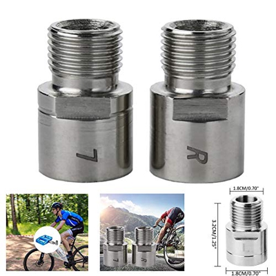 GWL 1 Paio di Estensioni per Pedali Bici, Adattatore per Pedali in Acciaio per Bici da Strada 9/16 Pollici Pedale Adattatori