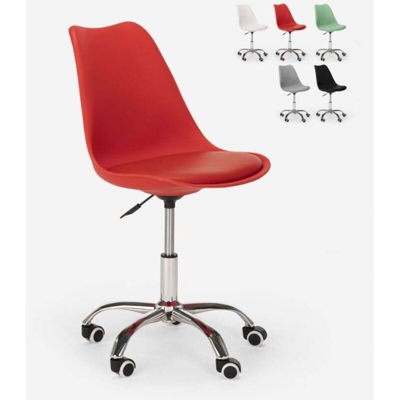 Franchi Bürosessel - Sedia design girevole sgabello ufficio altezza regolabile ruote eiffel Octony | Rosso