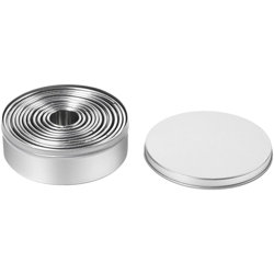 11 pezzi stampi per biscotti rotondi in acciaio inox tagliabiscotti per biscotti fai da te stampo per torte pasticceria strumento di cottura per características