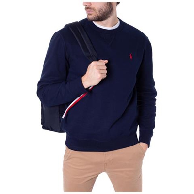 Felpa Uomo In Pile Blu Navy