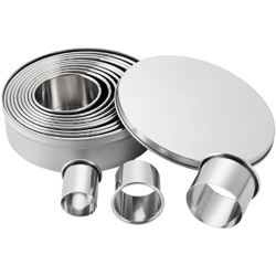 12 pezzi stampi per biscotti rotondi in acciaio inox tagliabiscotti per biscotti fai da te stampo per torte pasticceria strumento di cottura per precio