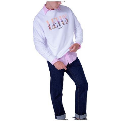 Felpa Uomo Girocollo Con Logo Serif