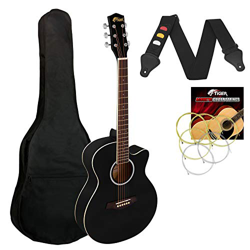 TIGER ACG1-BK Chitarra acustica Small Body con corde in acciaio per principianti - Nero características