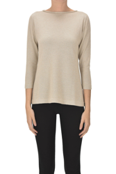 Metallic effect knit pullover precio