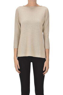 Metallic effect knit pullover