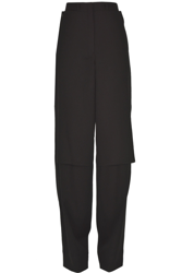 Wide leg wool trousers en oferta