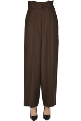 Pinstriped wool trousers en oferta