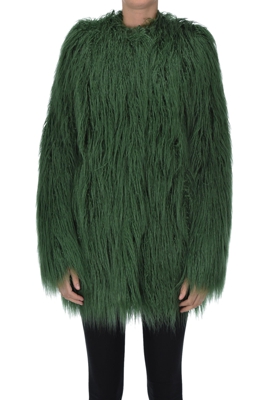 Eco-mongolian fur jacket