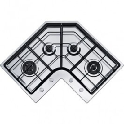 Franke FHNE COR4 3G TC XS C Piano Cottura a gas 4 Fuochi 83 x 83 cm Inox Griglie in ghisa 106.0204.367