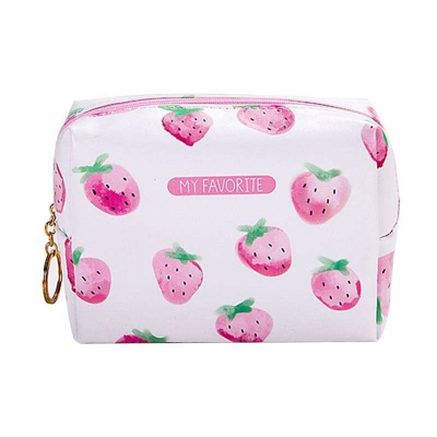 Borse da toilette portatili in PU per donna Organizzatore di borse cosmetiche per il trucco per il quotidiano o il viaggio