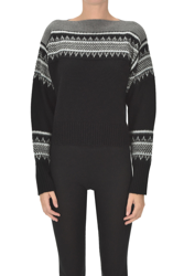 Textured wool knit pullover precio