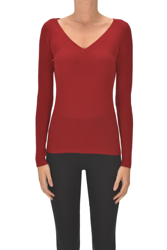 Ribbed wool knit pullover precio