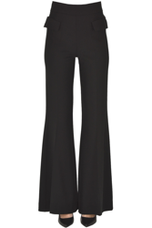 Flared leg wool trousers en oferta