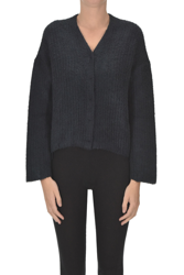 Ribbed knit cardigan precio