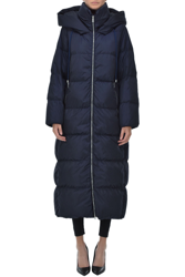 Quilted long down jacket precio