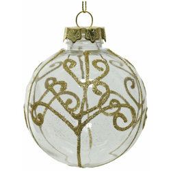 Palla Con Decori Glitter Oro D,10 características