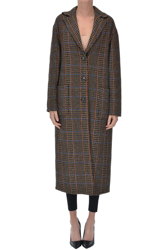 Reversible checked print coat en oferta