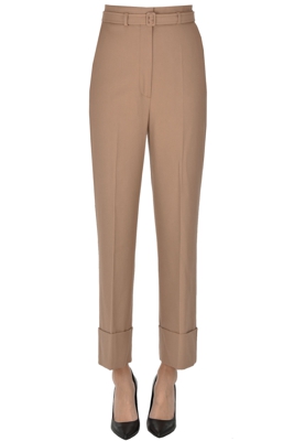 Wool and cotton trousers