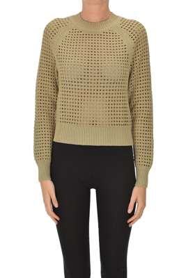 Cut-out knit pullover