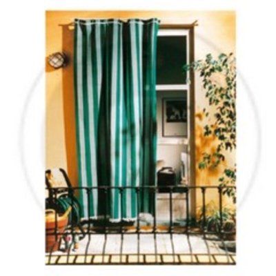 tenda da sole cotone poliestere cm 140x250h giallo rigato zanzariera esterno