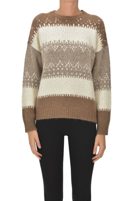 Textured knit pullover