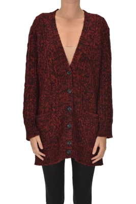 Melange maxi cardigan