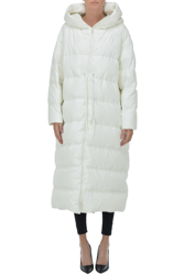 Quilted long down jacket precio