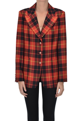 Checked print blazer