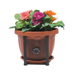 fioriera Balconi fioriti vaso tondo 25 cm in ferro battuto da balcone en oferta