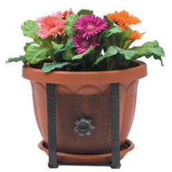 fioriera Balconi fioriti vaso tondo 25 cm in ferro battuto da balcone en oferta