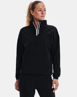 Felpa con cappuccio UA RUSH™ Fleece ½ Zip da donna