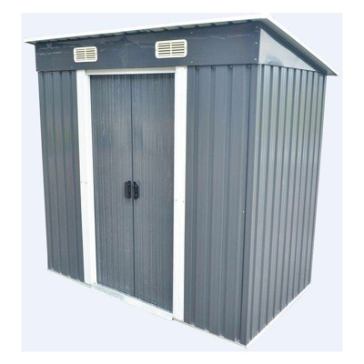 Bc-elec - 5662-0503 Rifugio giardino in metallo 121 x 194 x 181cm - Nero