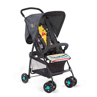 Hauck Disney Passeggino Sport Leggero, 5.9 kg, Pieghevole Piccolo, Grande Cesto Portaoggetti, Posizione Nanna, Cappota Parasole, 18 kg Portata, Pooh G