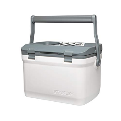 Stanley Adventure Outdoor Cooler 15,1L Polar White, Isolamento con schiuma a doppia parete, Senza BPA, Frigo portatile, Frigo da campeggio robusto, Fr