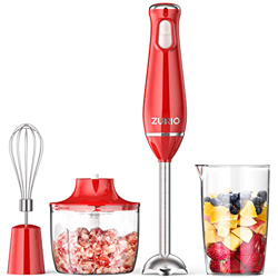 ZURIO Frullatore a Immersione, 800W Mixer ad Immersione 4 in 1, Multifunzione Minipimer con Frullino per le uova, Misurino, Tritacarne, Lama in Acciai características