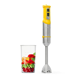 Mellerware - Frullatore a Immersione multifunzionale Spiro! 1000 W di Potenza | Velocità regolabile + TURBO | Minipimer 3in1 | 4 lame Sfalsate | Accia en oferta