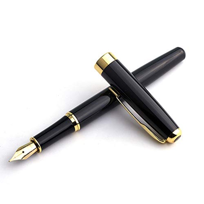 Pennino stilografico, con sacchetto regalo e convertitore di ricarica per inchiostro, strumento di scrittura classico per mancini, per destrorsi e man