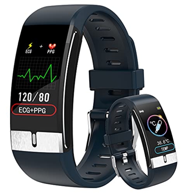 Smartwatch ECG Orologio Intelligente Fitness Tracker Donna, Temperature Smart Watch Uomo Impermeabile Ip68 Intelligente Orologio Contapassi Braccialet