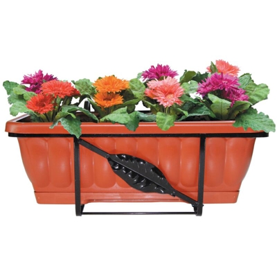 fioriera Balconi fioriti vaso rettangolare 50 cm in ferro battuto da balcone