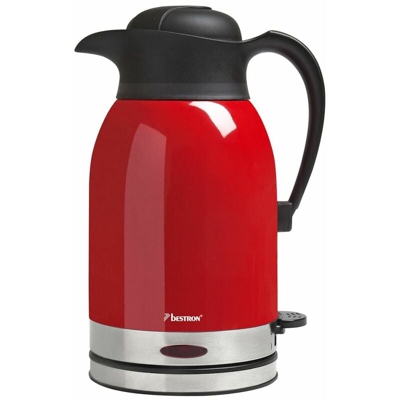 Bestron Termo Bollitore Cordless 1,5L 1600W Rosso/Acciaio Inox ATW1600 - Rosso