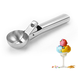 Happyshopping - Paletta per gelato con rilascio a grilletto Paletta per frutta in acciaio inossidabile Impugnatura confortevole Paletta per pasta per en oferta