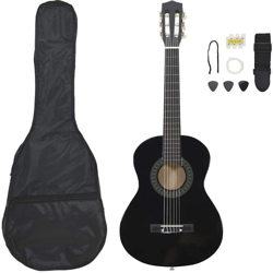 vidaXL Set Chitarra Classica per Principianti 8 pz Nera 1/2 34' en oferta