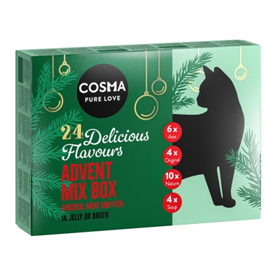 Cosma Advent Mix Box  - 24 alimenti umidi assortiti (1710 g)