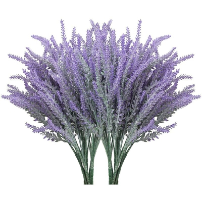 Langray - 10 pezzi fiori di lavanda artificiale viola, lavanda artificiale floccata fai da te sono decorazioni Decoration