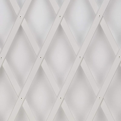 TREPLAS Traliccio estensibile decorativo - Bianco - 1x2 m