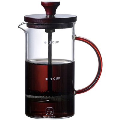 Caffettiera a pressa francese 14 once in acciaio inossidabile resistente al calore in vetro borosilicato Stantuffo per caffe Classica pressa francese