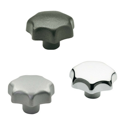 Ganter - Impugnatura a stella DIN 6336 con boccola filettata Ku.d1 40mm d2 M 8mm (Per 25)